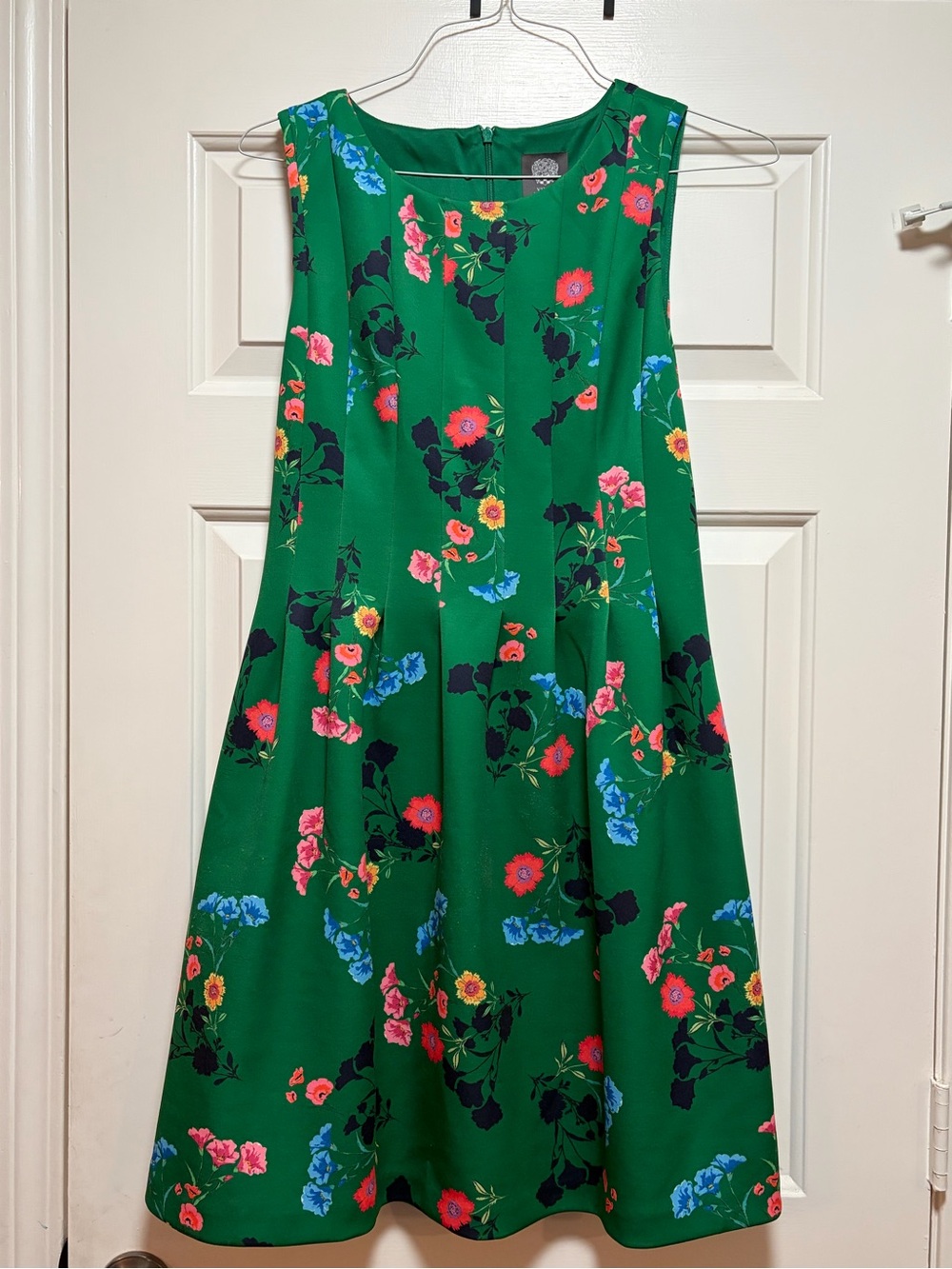 Vince Camuto Green Dress with Multicolor Floral Print